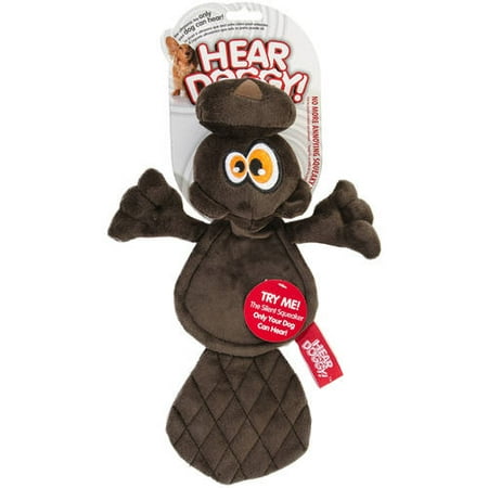 Quaker Pet Group Hear Doggy! Dog Toy, Brown Beaver