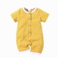 thumbnail image 4 of TOWED22 Baby Boys Girls Romper One-Piece Print Beach Outfit Summer Clothes 0-24 Months Yellow,12-18 M, 4 of 4