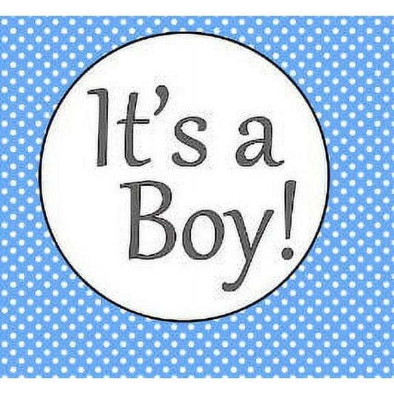 It's A Boy Baby Shower Edible Cake Decoration Image Topper - Polka Dot