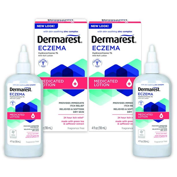 Dermarest Eczema Medicated Lotion, 4oz, Pack of 2