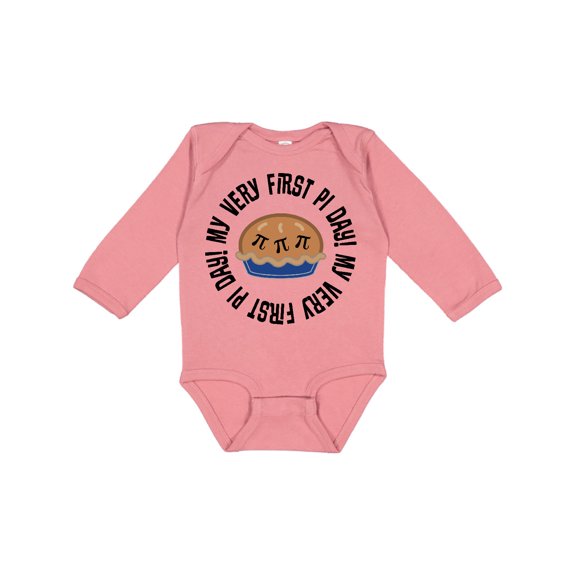 Inktastic First Pi Day Baby Math Boys or Girls Long Sleeve Baby Bodysuit