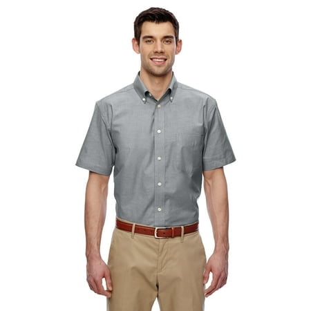 Harriton Oxford à Manches Courtes pour Hommes avec Protection Anti-Taches