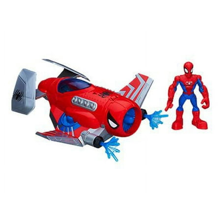 Playskool Heroes Marvel Super Hero Adventures - Spider strike plane with spider-man figure