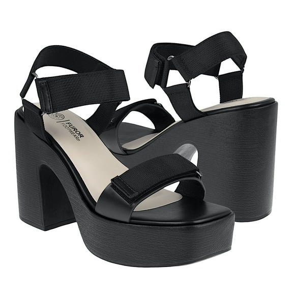 SANDALIAS DAMA FUROR 26091 TEXTIL NEGRO