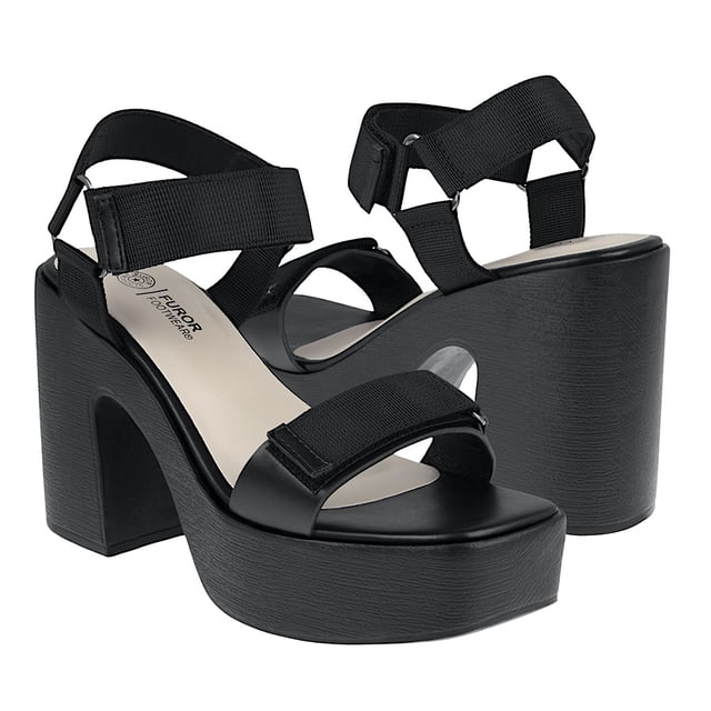 SANDALIAS DAMA FUROR 26091 TEXTIL NEGRO