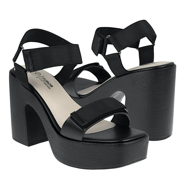 SANDALIAS DAMA FUROR 26091 TEXTIL NEGRO