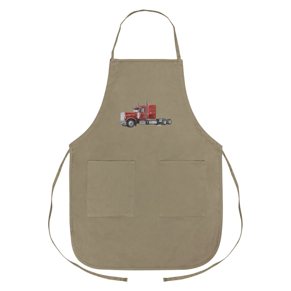 Semi Tractor Trailer Truck Trucker Apron with Pockets