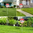 thumbnail image 5 of Faittoo Security Video Surveillance Sign - 2-Pack 12"x12" Reflective Rust-Free Aluminum, 36" Outdoor Stake, Red/Black/White, 5 of 7