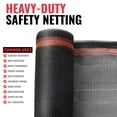 thumbnail image 4 of SEALTECH Heavy Duty Safety Debris Netting Rolls - Fire Retardant,1/4” Mesh roll, for Scaffold Enclosure, Visibility Barrier, for Construction & Agricultural Use. (Black-4 ft X 50 ft), 4 of 7