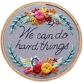 thumbnail image 3 of Diy Embroidery Beginner Kit, Handmade Embroidery, Embroidery Beginner Kit With Pattern Japanese Flowers; Cross Stitch Kit With Bamboo Embroidery Ring; Portable Flat Needle Embroidery Entry-Level Kit., 3 of 6