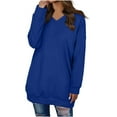 thumbnail image 3 of Oversized V Neck Sweatshirts for Women with Pockets Casual Long Sleeve Loose Pullover Tops T-Shirts 2024 Fall Clothes, 3 of 6