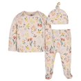 thumbnail image 1 of Gerber - Ensemble 3 Pcs Chemise, Pantalon & Bonnet - Wildflower - NB, 1 of 4