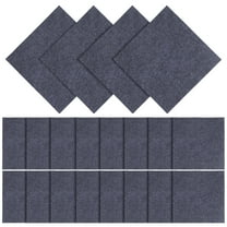 Vosarea 50Pcs Peel and Stick Carpet Tiles Dark Grey Easy Install Floor Replacement