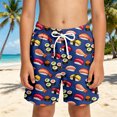 thumbnail image 2 of LRen Boys Size 10 Swim Trunks,Toddler Boys Board Shorts Swim Trunks for Kids Toddler Boy Quick Dry Bathing Suit Beach Swimsuit,Dark Blue, 2 of 3