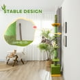thumbnail image 4 of CoSoTower Floor to Ceiling Cat TreeTower with 90.5"-108" Adjustable Height, Scratching Posts, Hammock, Comdo, Toy Ball, Green, 4 of 7
