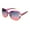 Purple Brown, variant on Womens 90s Exposed Side Lens Rectangular Butterfly Plastic Sunglasses Black Gradient