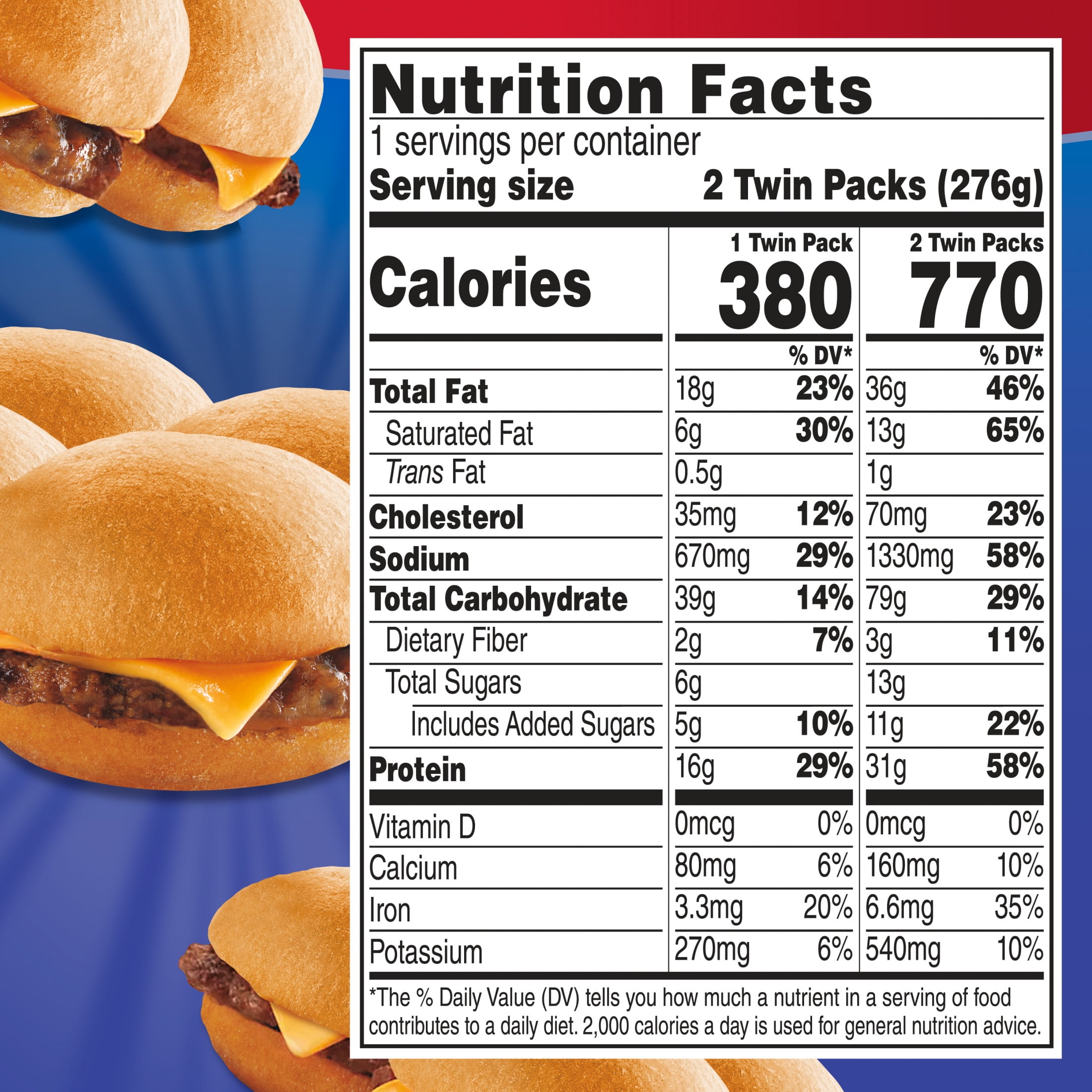 State Fair Cheeseburger Sliders, Fully Cooked, 4 Count, 9.76 oz (Frozen)