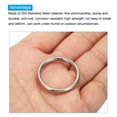 thumbnail image 4 of Uxcell 1.6" Metal O Rings, 6 Pcs 304 Stainless Steel Smooth Round Rings for Bags, Belts, 4mmx40mm, 4 of 5