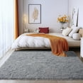 thumbnail image 2 of ZENELESS Fluffy Area Rugs for Living Room,4x6 Shag Rectangular Carpets for Bedroom Light Gray, 2 of 7