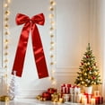 thumbnail image 3 of BouPower Christmas Decorations,Christmas Decor,5 Ft Giant Bows for Christmas Tree,Big Satin Bow for Tree Topper Window Wall Mantle Indoor Home Room Party Valentines Xmas Decoration, 3 of 7