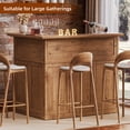thumbnail image 2 of HARIPUL L-Shaped Home Bar Unit, 4-Tier Corner Bar Cabinet with Large Storage Space, Liquor Wine Cabinet & Reception Desk for Home Pub, 37.52"D x 52.44"W x 43.94"H, Wood, 2 of 7