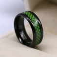 thumbnail image 6 of Matching Rings Couple Ring Black Gold Plated Princess cut 1CT Green CZ Women Wedding Ring Sets, 6 of 7