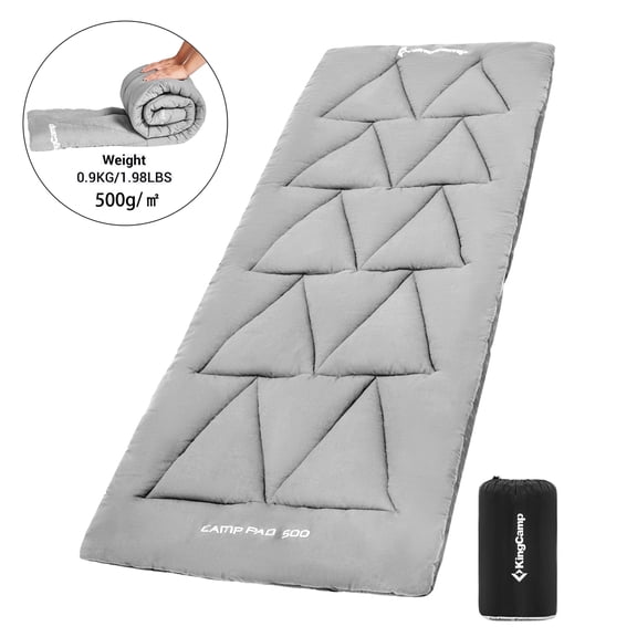 KingCamp Cot Mattress Pad-Cot Pads for Camping, Portable Cot Mattress Topper, Camping Mat Sleeping Pad, 75"x30" Cotton Quilted Pads for Camp Cots/RV Bunk