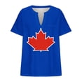 thumbnail image 3 of Plus Size Mujeres Blusas Sexy Cuello en V Encaje Casual Suelto Manga Corta Top, Blusas de Manga Corta para las Mujeres, 3 of 4