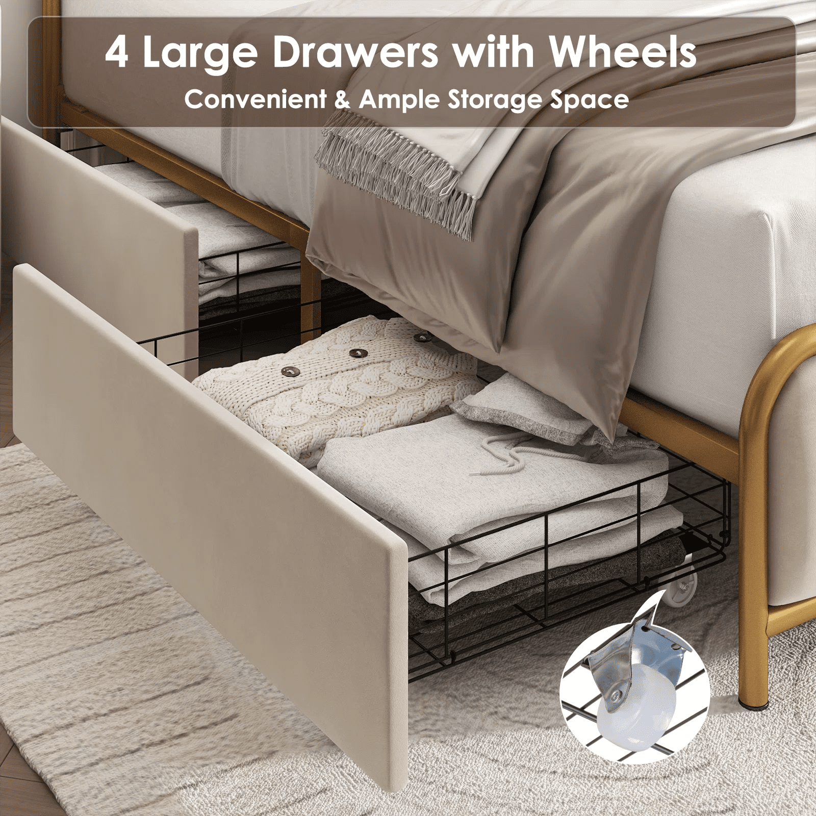 King size sale under bed storage