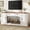 White MDF Primary Living Space4, variant on LHSHID Two-Piece Elegant Freestanding Tall Cabinet with Fully Open Storage,Walnut Element Bookshelves with Curved Design,Stylish Display Bookcase with Anti-Tip Device for Living Room,Black