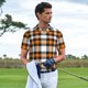 thumbnail image 3 of Fotbe Orange Plaid Camiseta Polo de Golf para Hombre con Estampado – Camisa Deportiva Transpirable con Cuello Abotonado-4X-Large, 3 of 6