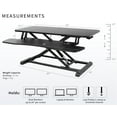 thumbnail image 4 of VIVO Black Height Adjustable 36" Standing Desk Monitor Riser, Sit Stand Tabletop, 4 of 9