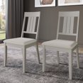 thumbnail image 2 of Castle Place Simple Wooden Dining Chair, Set of 2, White, 2 of 8