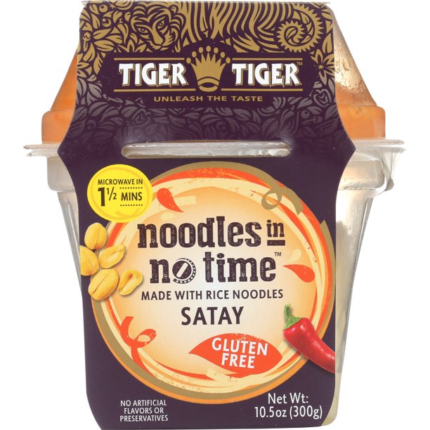 World Finer Foods Tiger Tiger Noodles in No Time Satay, 10.5 oz