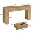 thumbnail image 2 of Tribesigns 63-Inch Wooden Console Table with 2 Hidden Drawers, Rustic Sofa Table, Easy Assembly, 2 of 7