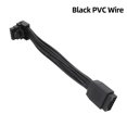 thumbnail image 1 of Cable adaptador Cable adaptador de codo de 15 cm para tarjeta gráfica de 16 pines (cable de PVC negro), 1 of 3