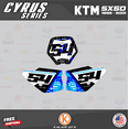 thumbnail image 3 of Kalair GFX Graphics Kit for Ktm 50SX MINI SX50 (1998-2001) Cyrus Series, 3 of 5