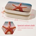 thumbnail image 5 of Starfish Decorative Velvet Jewelry Box with Removable Compartment - Portable Necklace Organizer - Great Gift!, 5 of 7