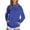 01-Blue, variant on BiZtdJrK Mock Neck Hoodie Women Basic Solid Long Sleeve Sweatshirts with Pockets Lightweight Casual Athletic Hooded Pullover Blue XL
