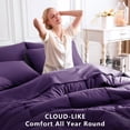 thumbnail image 4 of Queen Comforter Set, Navy 7 Pieces Bed in a Bag All Season Bedding, with Stitch Quilted Comforter Flat Sheet Fitted Sheet Pillowcases, 4 of 9