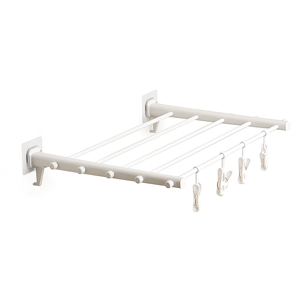 Wall Mounted Collapsible Laundry Clothes Drying Rack Hidden Simple