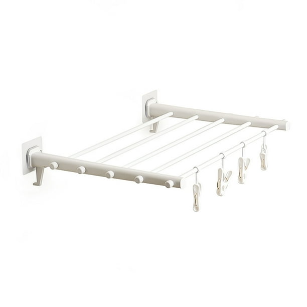 Wall Mounted Collapsible Laundry Clothes Drying Rack Hidden Simple