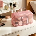thumbnail image 6 of Dongrere Mesh Makeup Bag, Multi Pocket Lightweight Travel Cosmetic Organizer Pouch, Large Capacity Cosmetic Bag for Women Outdoor Use, Pink, 6 of 7