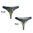 thumbnail image 3 of Balery Peaceful Deer Lily Pond Tangas de Algodón para Mujer con Estampado – Ropa Interior Sexy, Transpirable, G-string-Small, 3 of 6