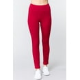 thumbnail image 1 of Saronite Pantalons Ponte Taille Haute, Rouge Foncé (Femmes), 1 of 4