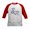 Red/White, variant on - Halloween Dinosaur Mummy Kids Baseball T Shirt - Kids Cotton Baseball Jersey, 3/4 Sleeve Shirt