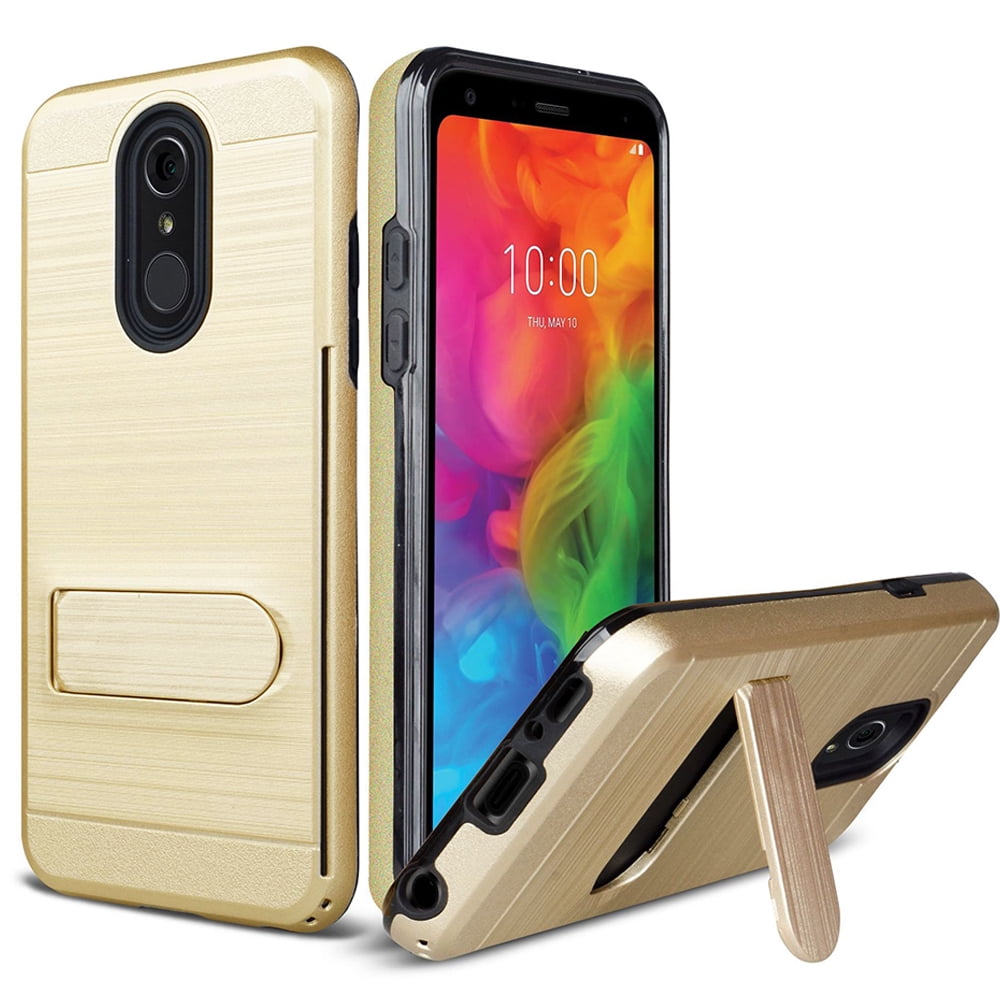 LG Q7 / Q7 Plus 2018 / Q610 Brushed Shockproof With Kickstand Card Slot