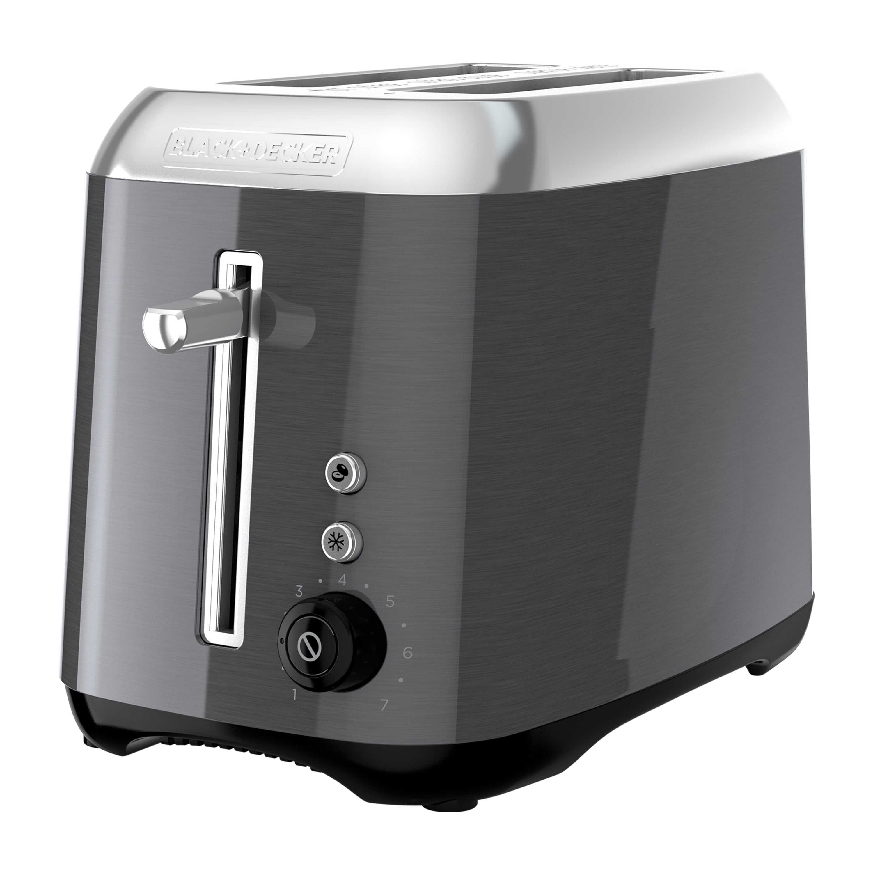 nivo kutija Dopuštenje  Black & Decker 2 Slice Black Stainless Steel Toaster - Walmart.com