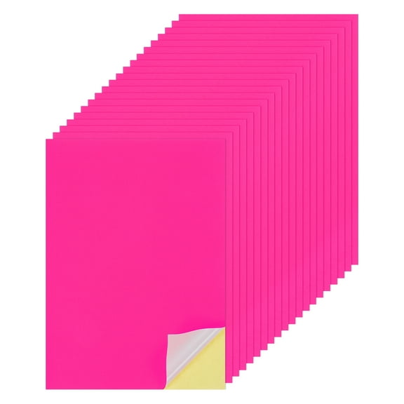 25 Sheets Printable Sticker Cardstock Paper, 8"x12" A4 Self Adhesive Sticker Backing CardStock Paper 250gsm Rose Red