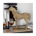 thumbnail image 3 of 12" x 19" Beige Polystone Horse Sculpture, by DecMode, 3 of 10